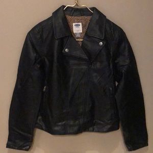 Old Navy Faux-Leather Moto Jacket for Girls